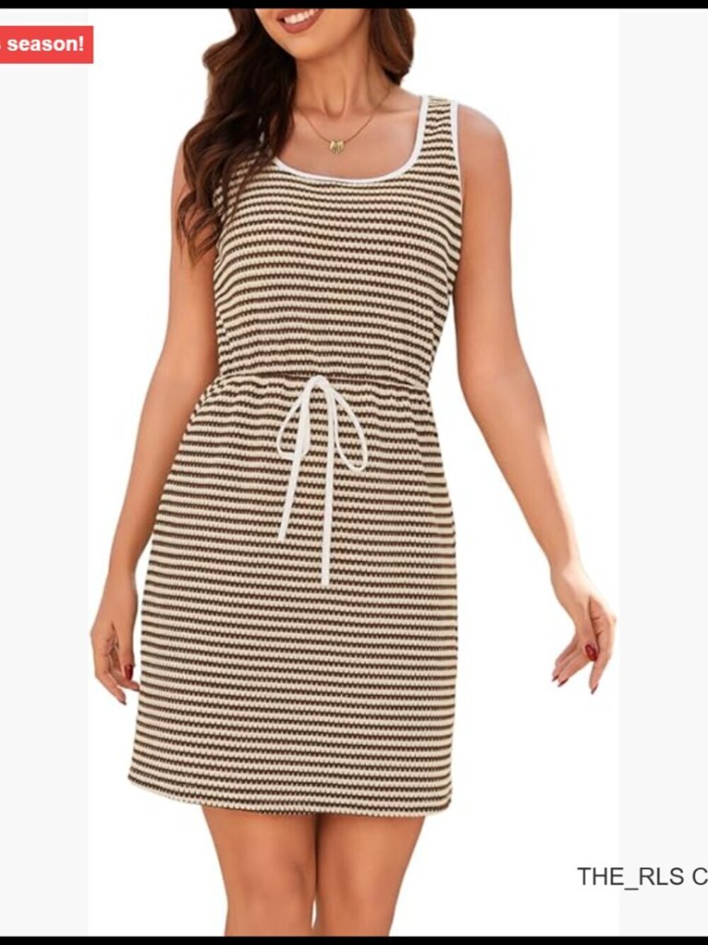 Striped Knit Dress, High Waisted Tank Mini Dress, Summer Beach Coverup
